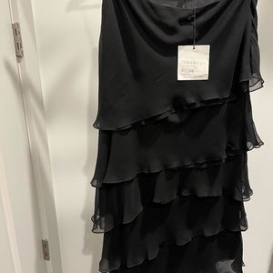 Elegant Black Layered Skirt